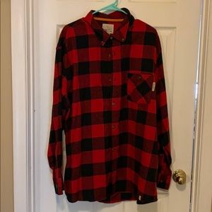 Red and black buffalo plaid long sleeve